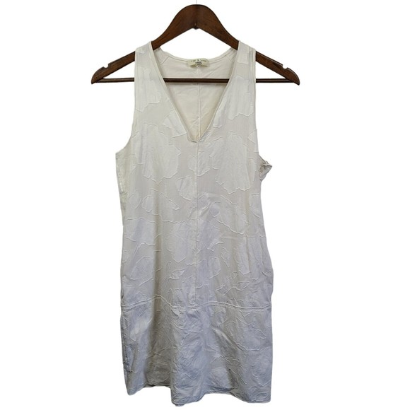 RAG & BONE Augusta Embossed White Dress with Pockets Silk Blend 2 - Picture 1 of 6